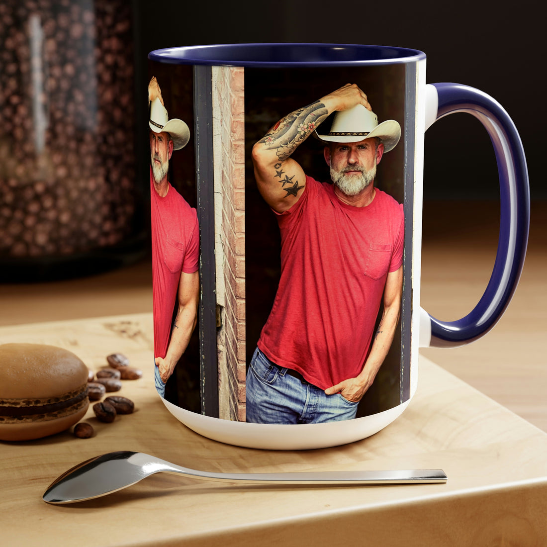 Daddy Crush - Two-Tone Coffee Mugs, 15oz
